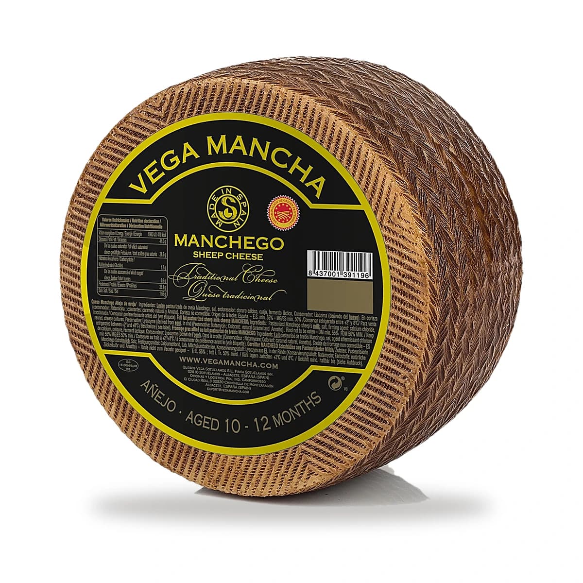 Manchego Sheep Cheese Vega Mancha, Aged 10–12 Months — Vega